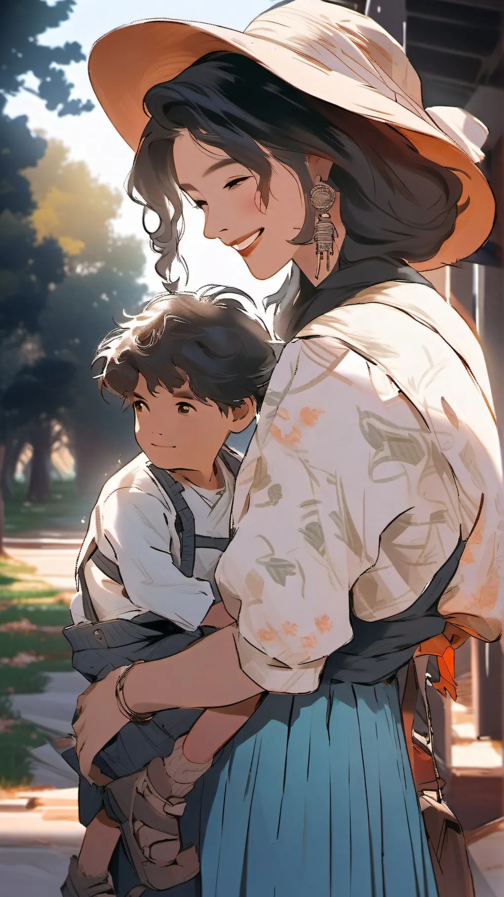 ai character: Motherly love (!) background