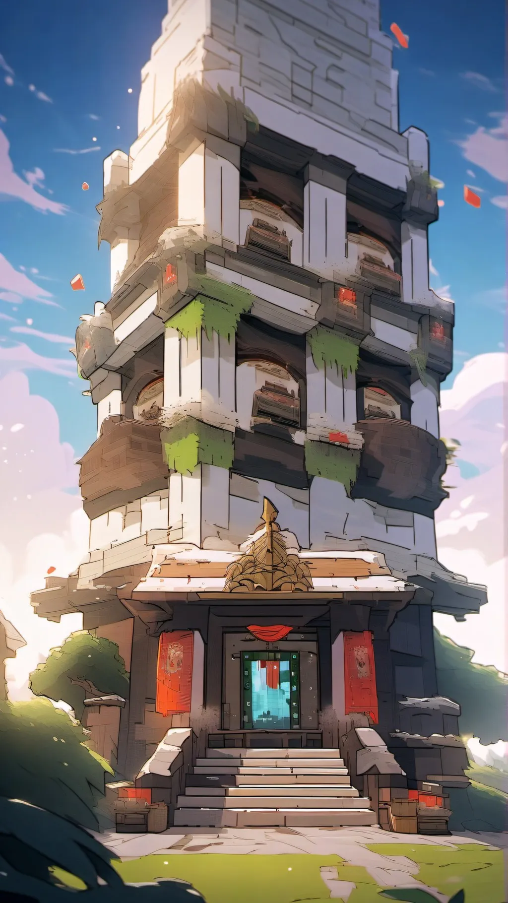 ai character: Minecraft war background