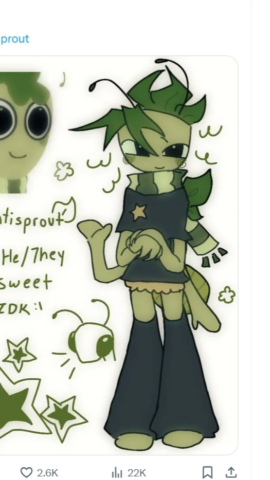 ai character: Mantisprout!!! background