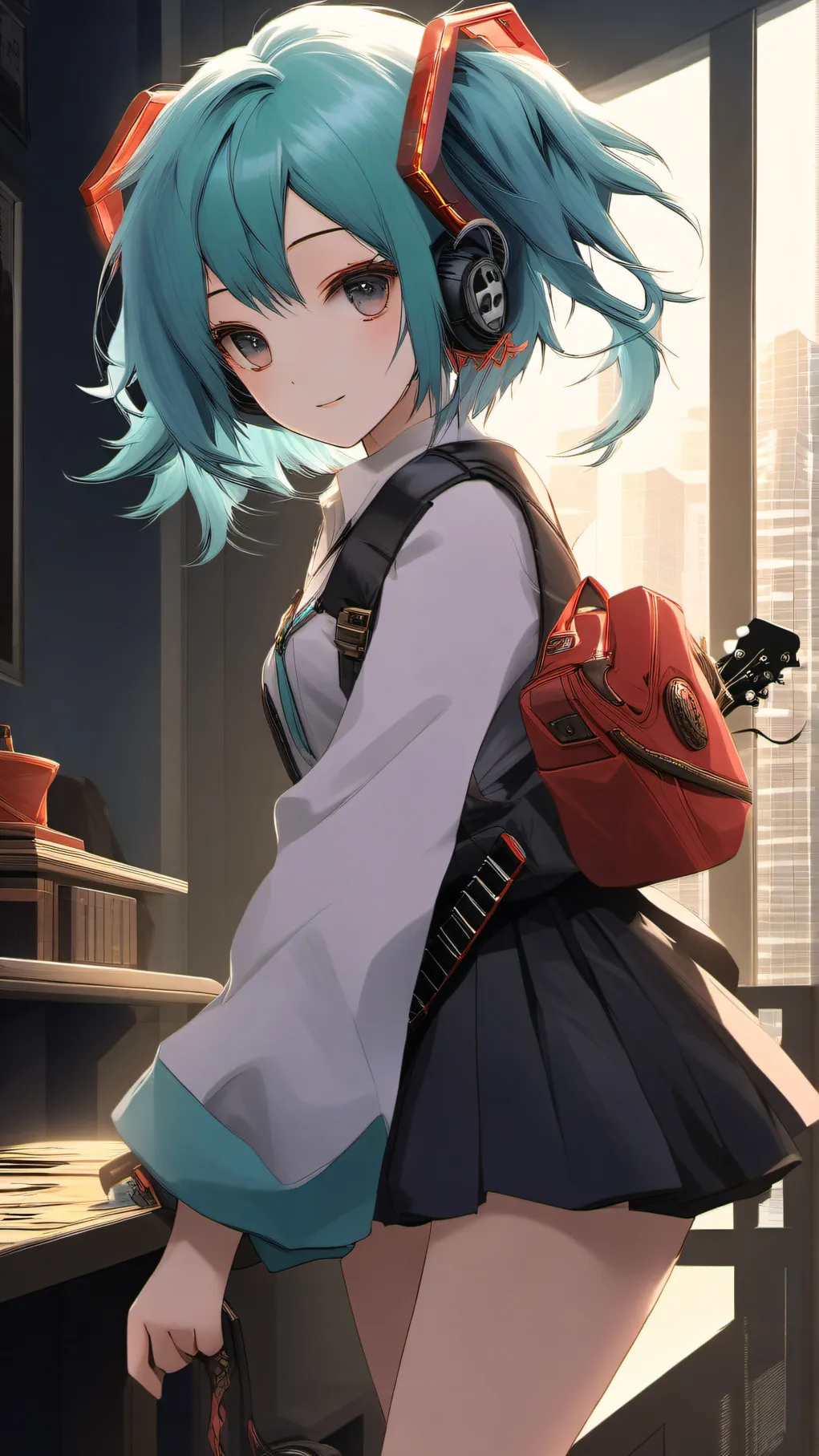 ai character: miku VS teto background