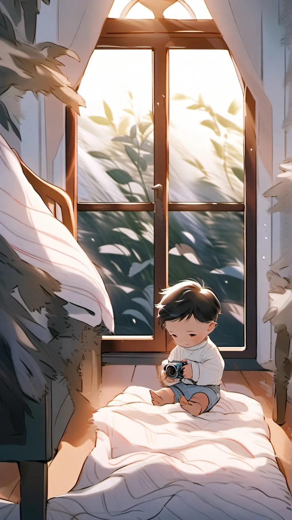 ai character: Tiny baby background