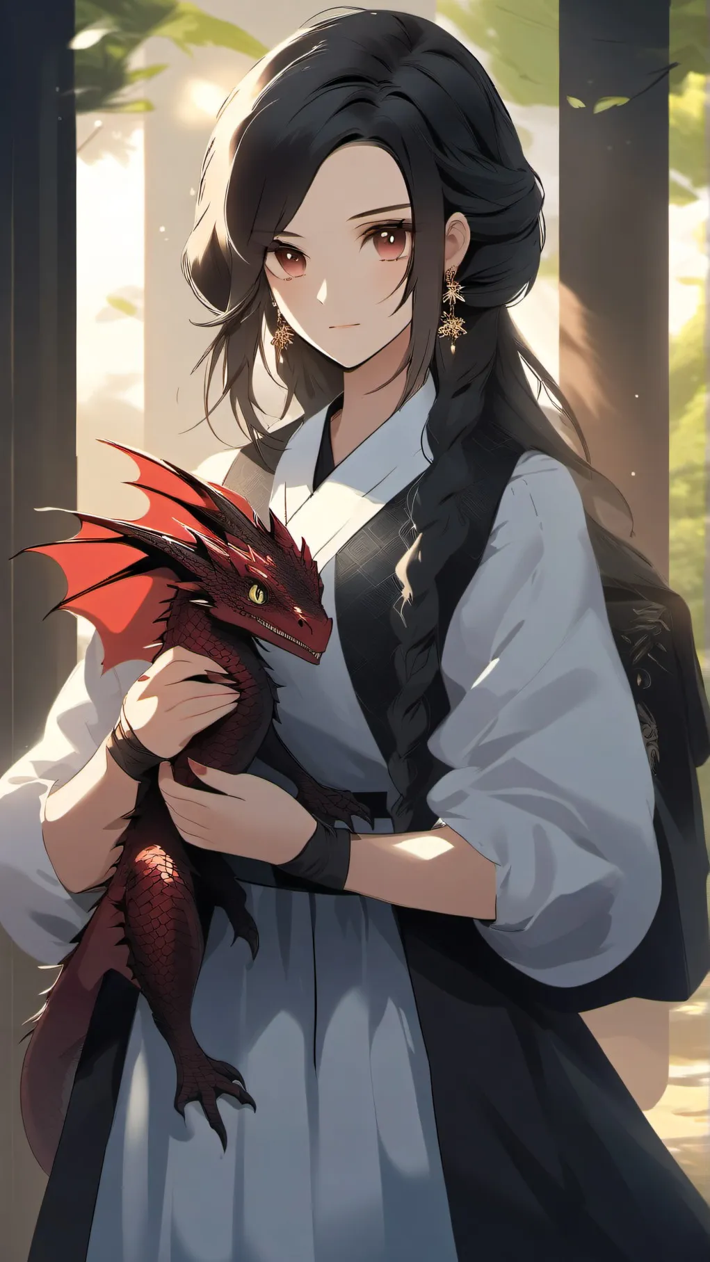 ai character: baby dragon background