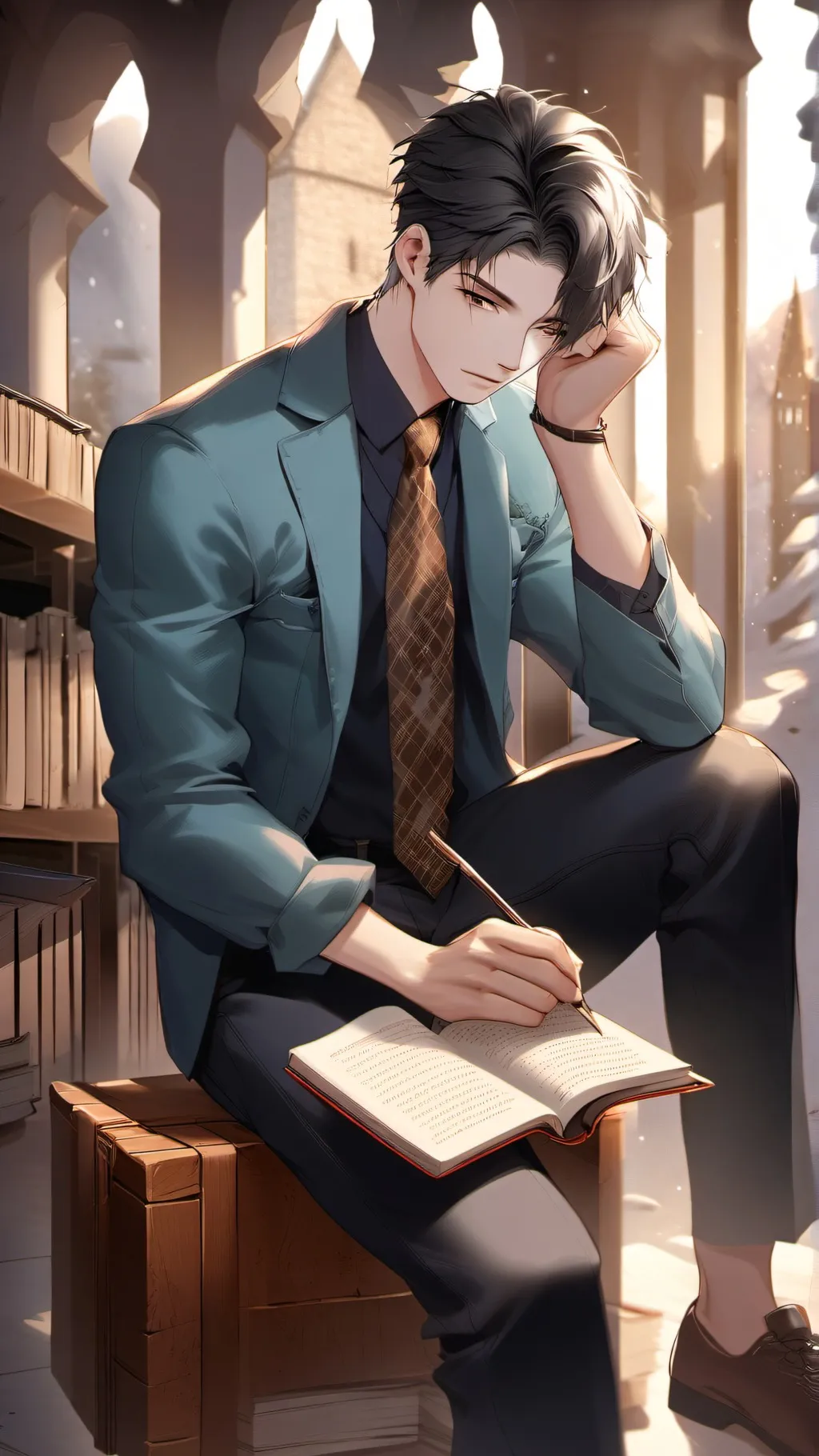 ai character: AXEL BL////// background