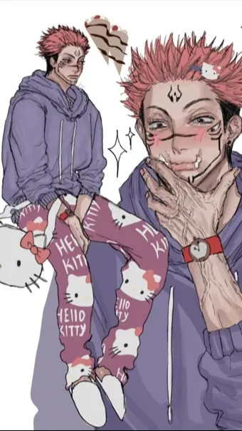 ai character: Sukuna (>^<) background