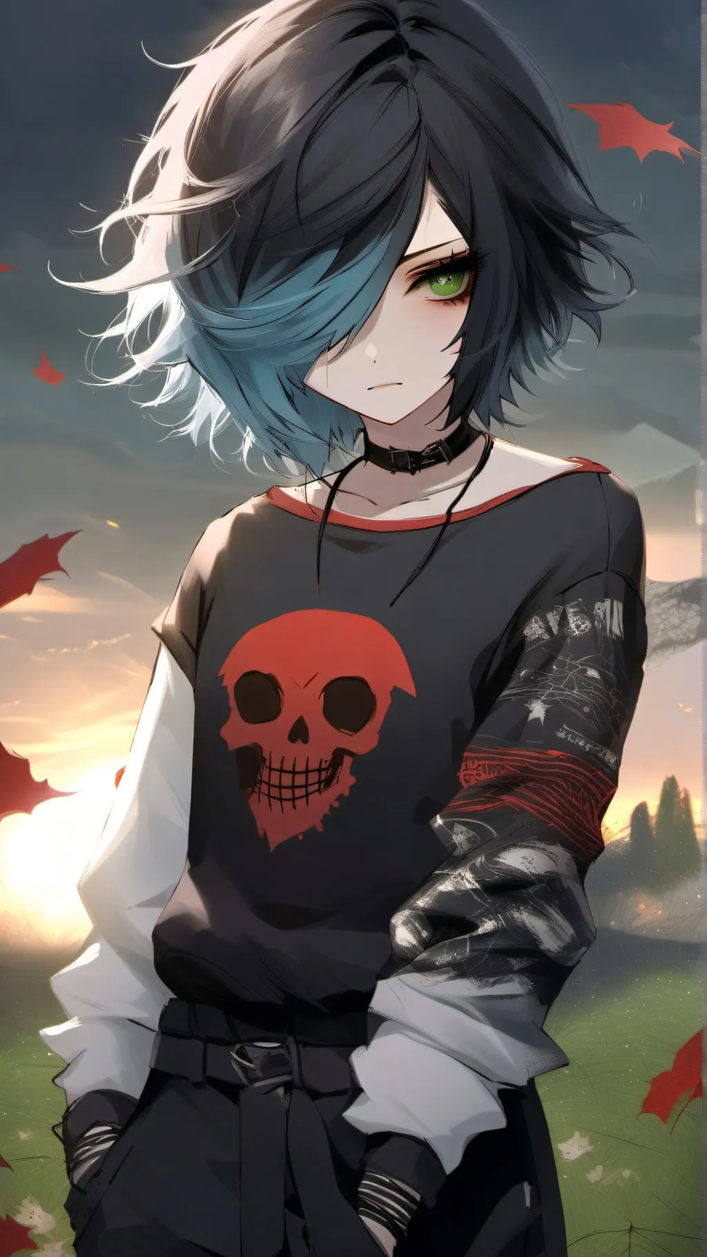 ai character: Autumn background