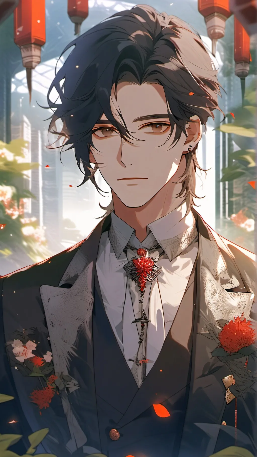 ai character: 𖤐Aden- background