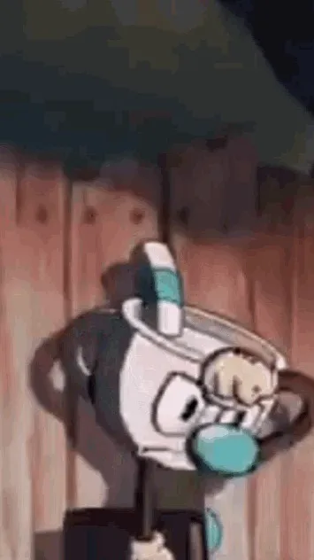 ai character: Dimensional mugman background