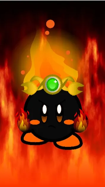 ai character: Carbon (Kirby OC) background