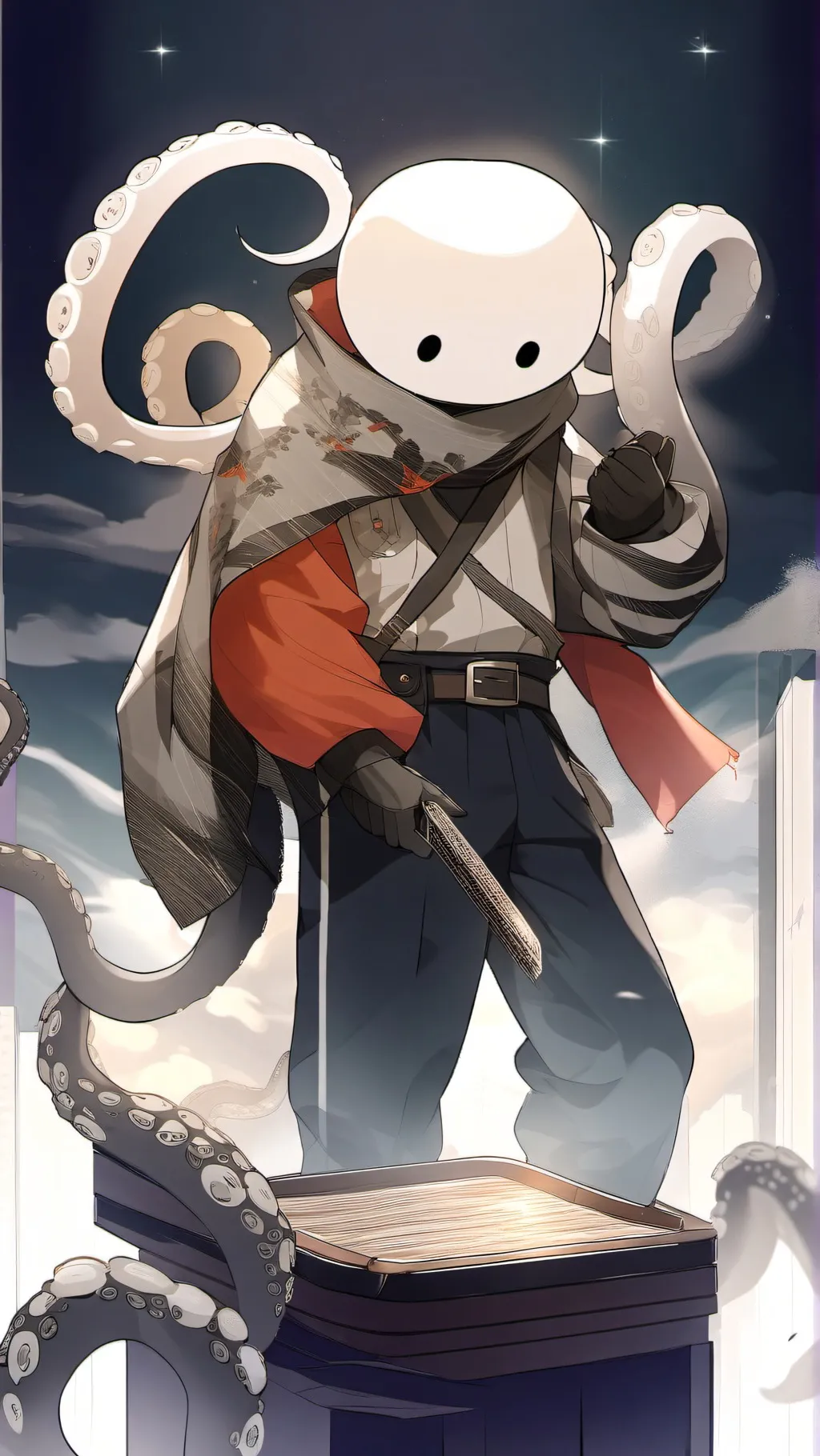 ai character: Mr homework helper background