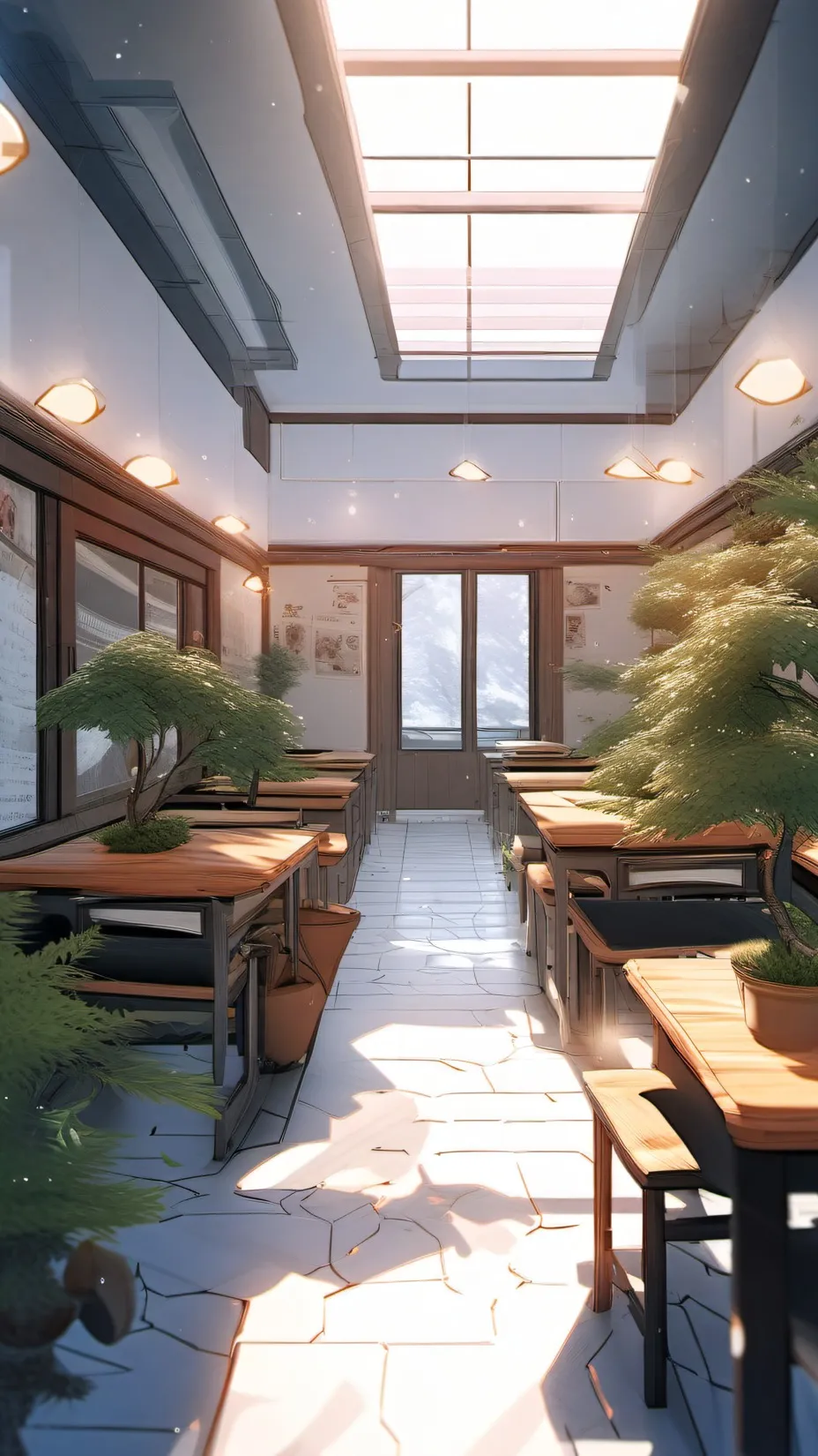 ai character: sprunki school background