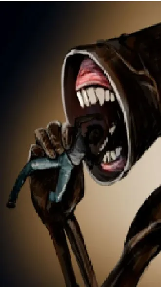 ai character: Siren head background