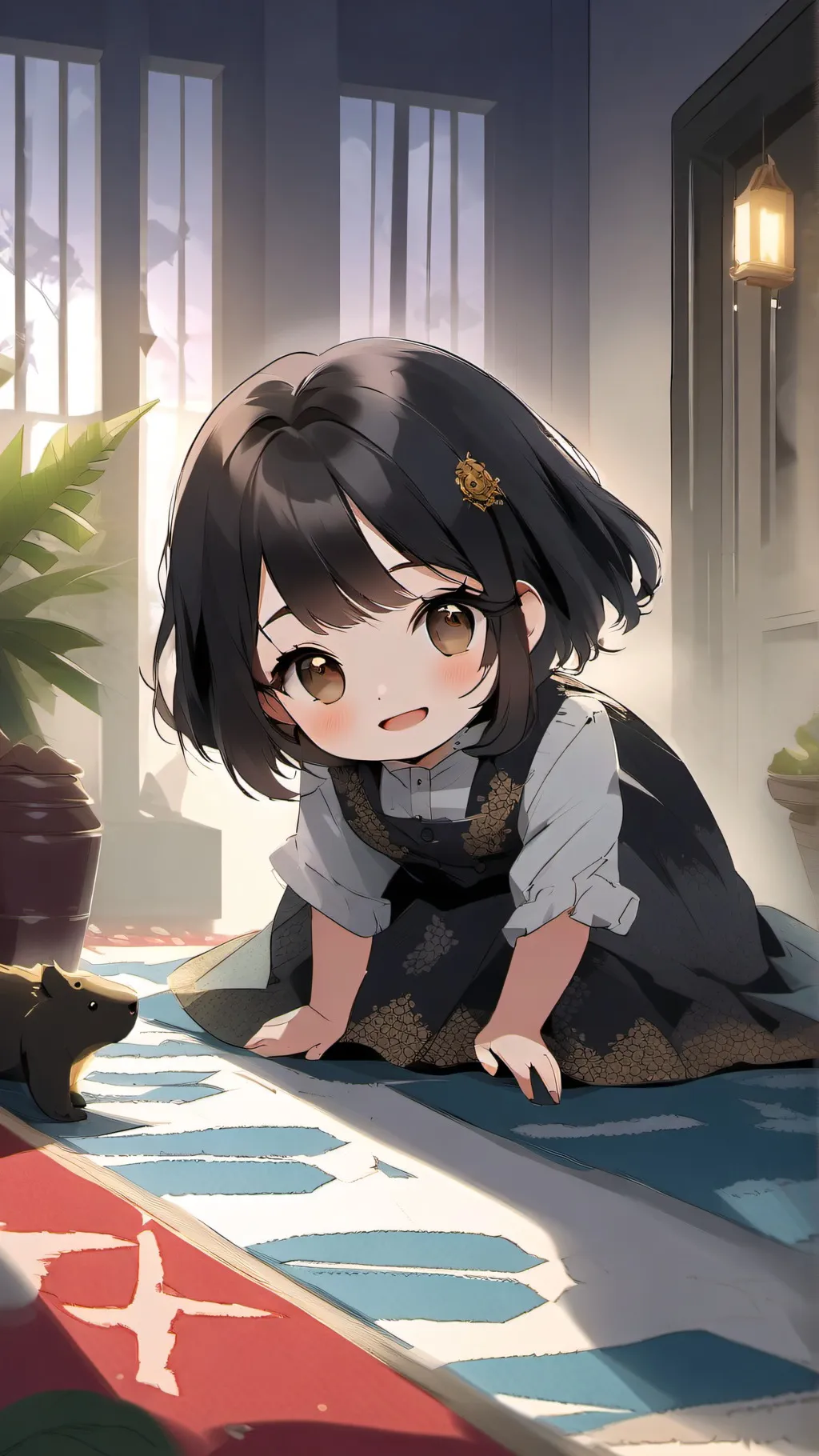 ai character: Baby  Mia background