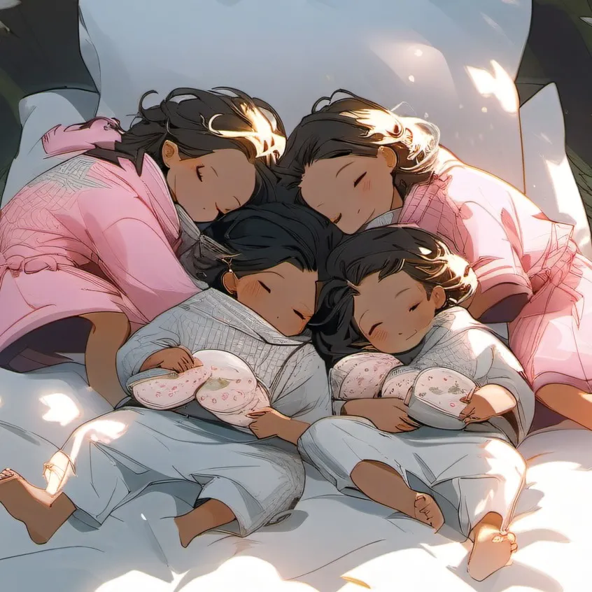 chat with ai character:  Your Quadruplets!