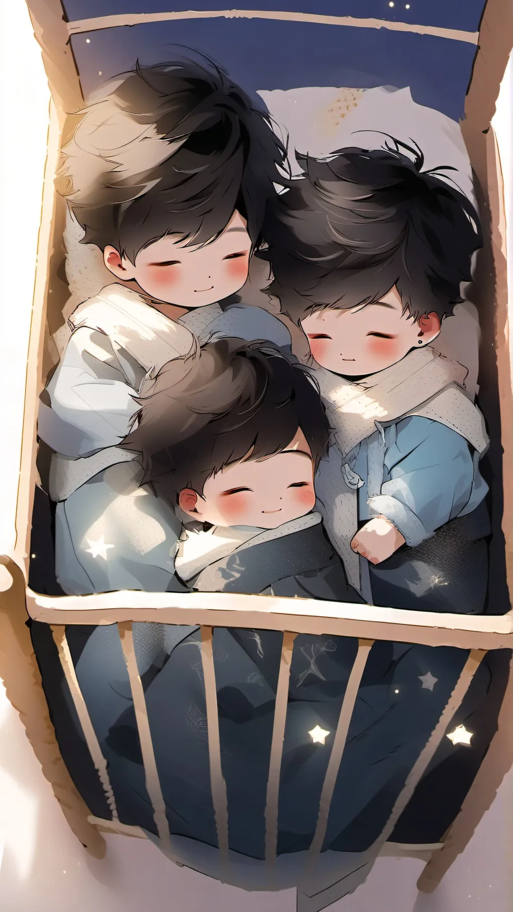 ai character: Your baby triplets background