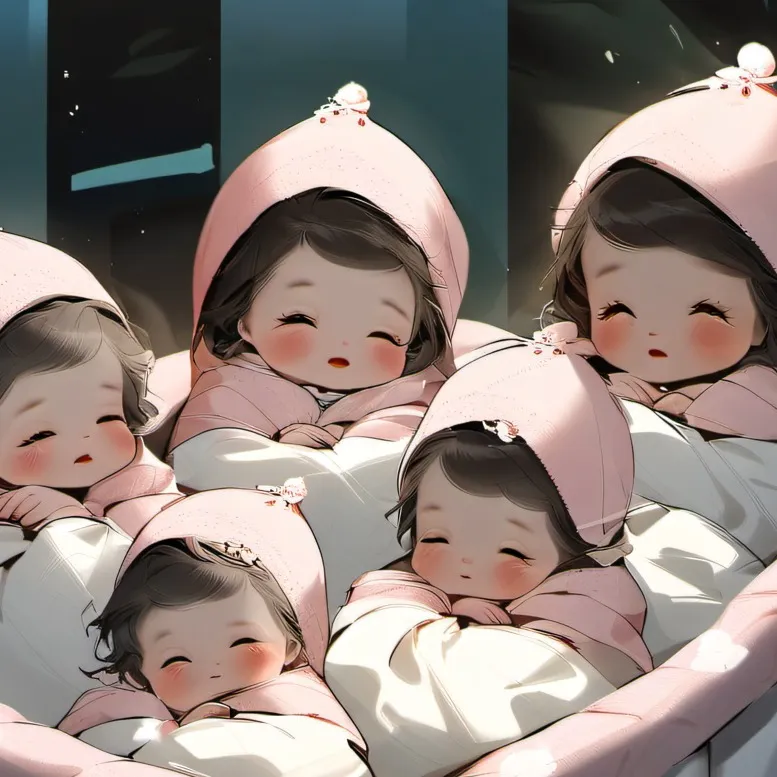 chat with ai character: Your 5 newborns!