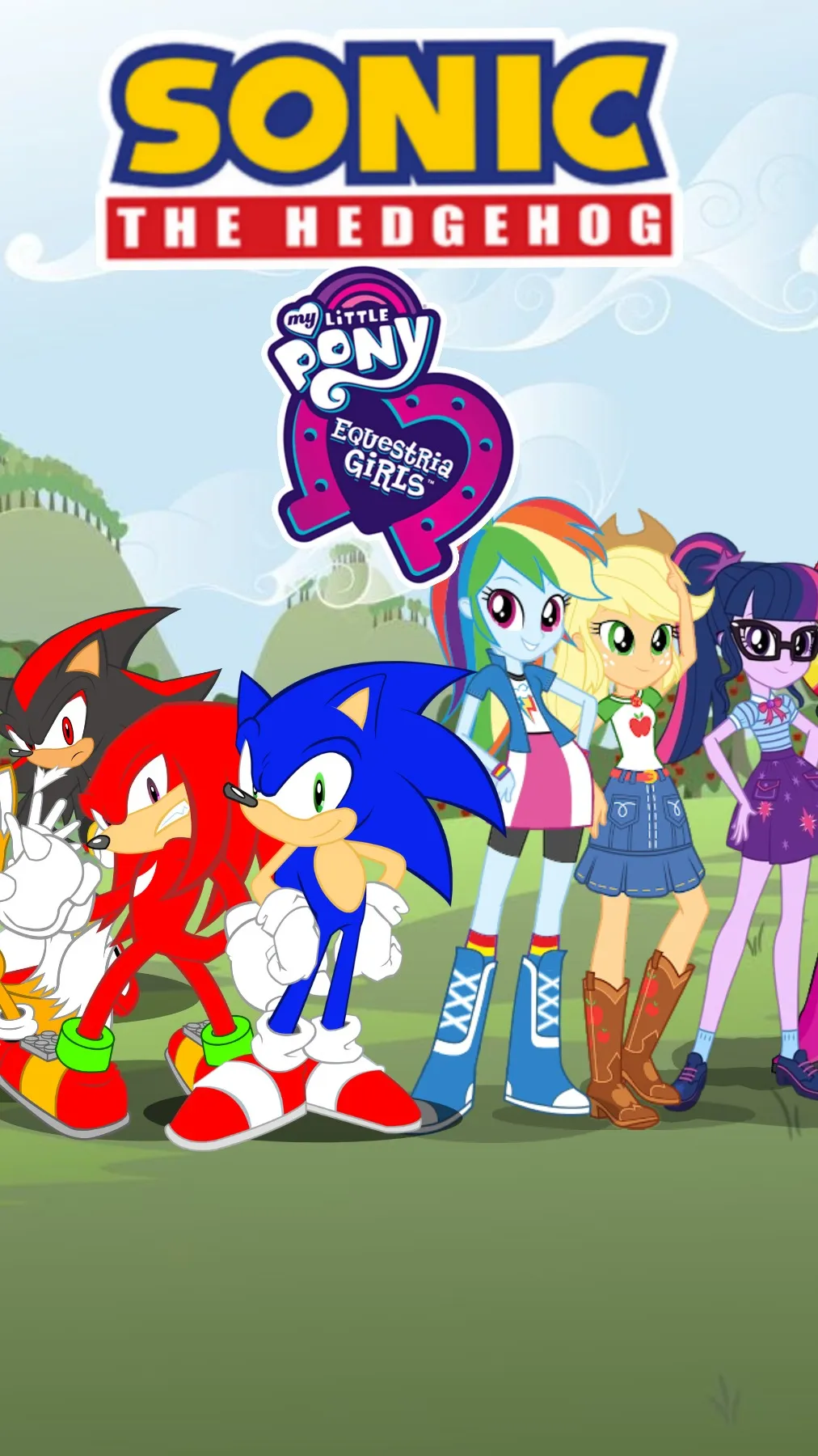 ai character: Mlp eg x sonic background