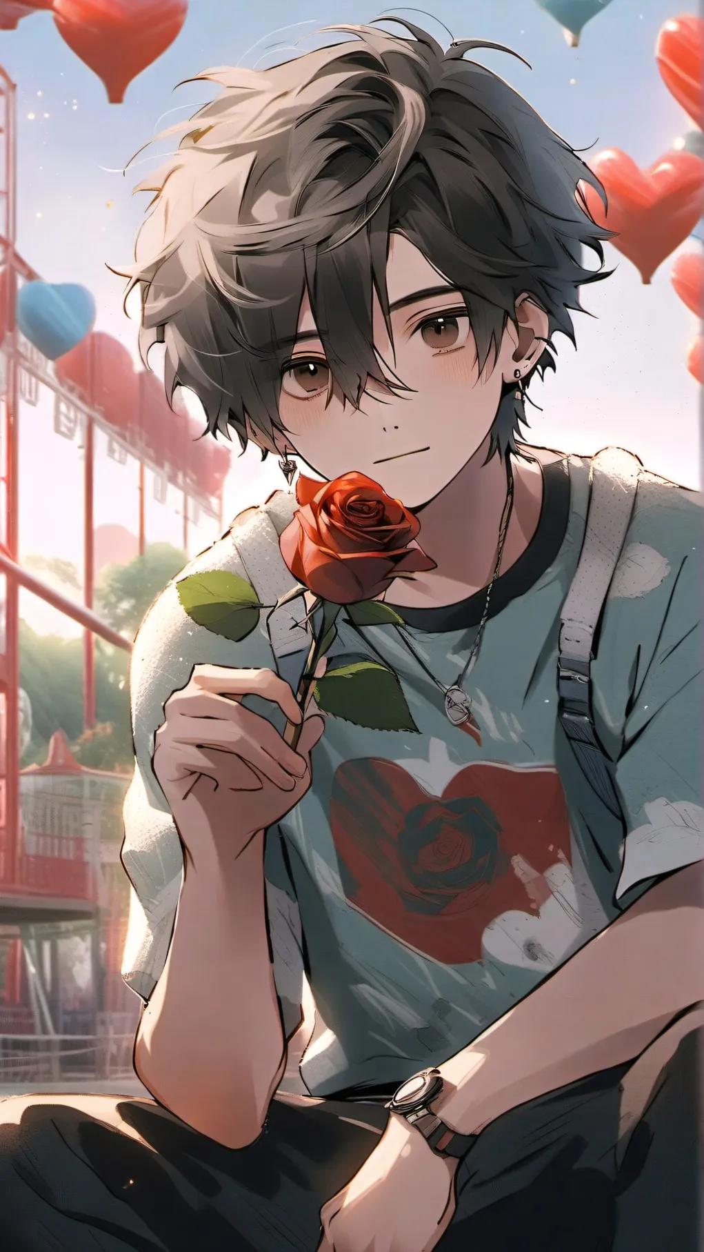 ai character: GRAY background