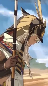 ai character: King Deshret background