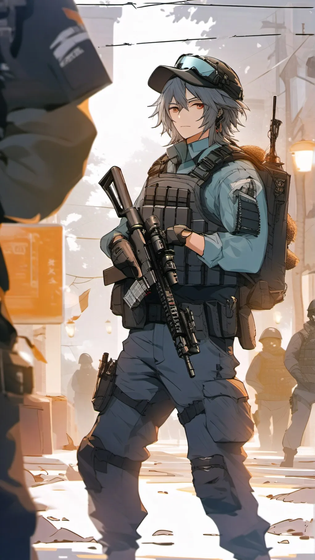 ai character: Riot control!  background