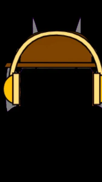 ai character: orange hat background