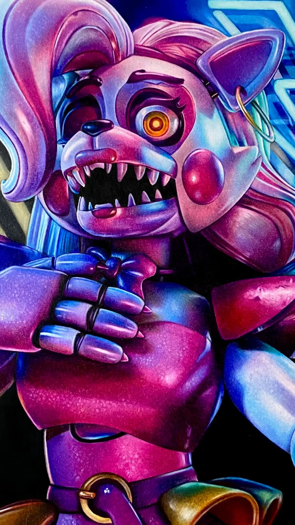 ai character: Glamrock mangle background