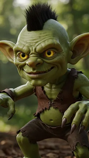 ai character: Mazoo the goblin. background