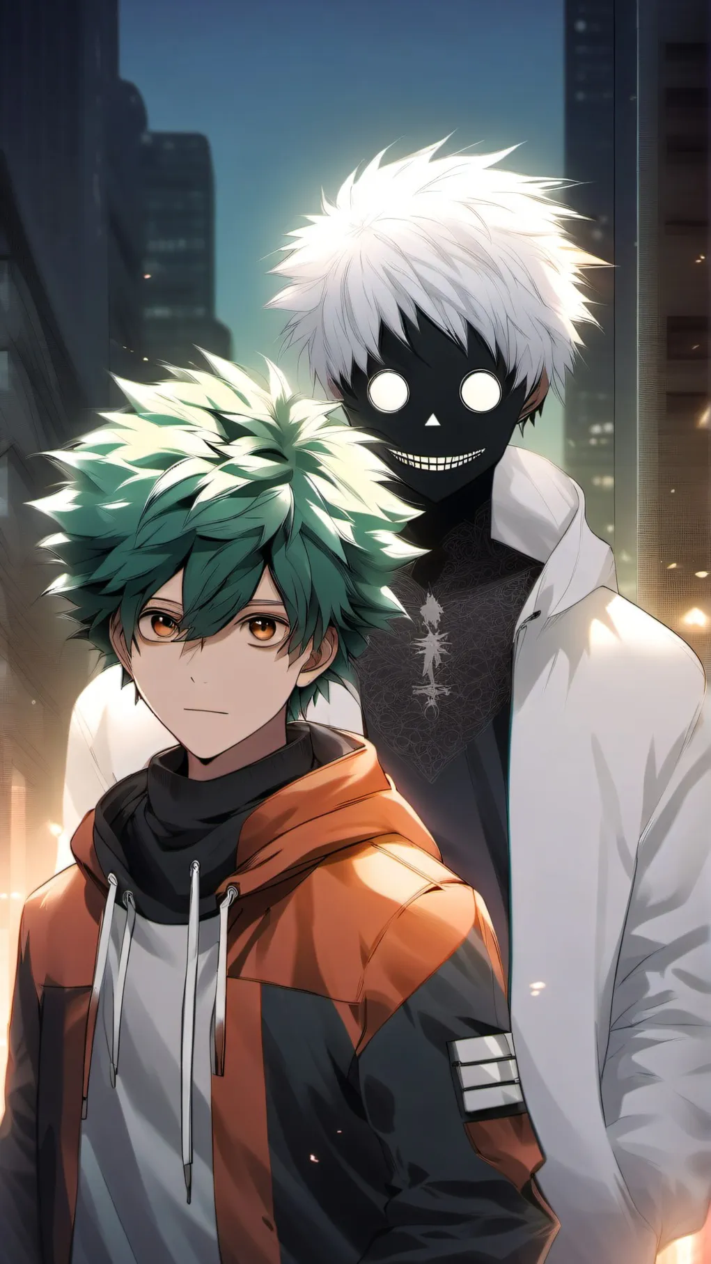 ai character: Tokyo Ghoul X MHA background