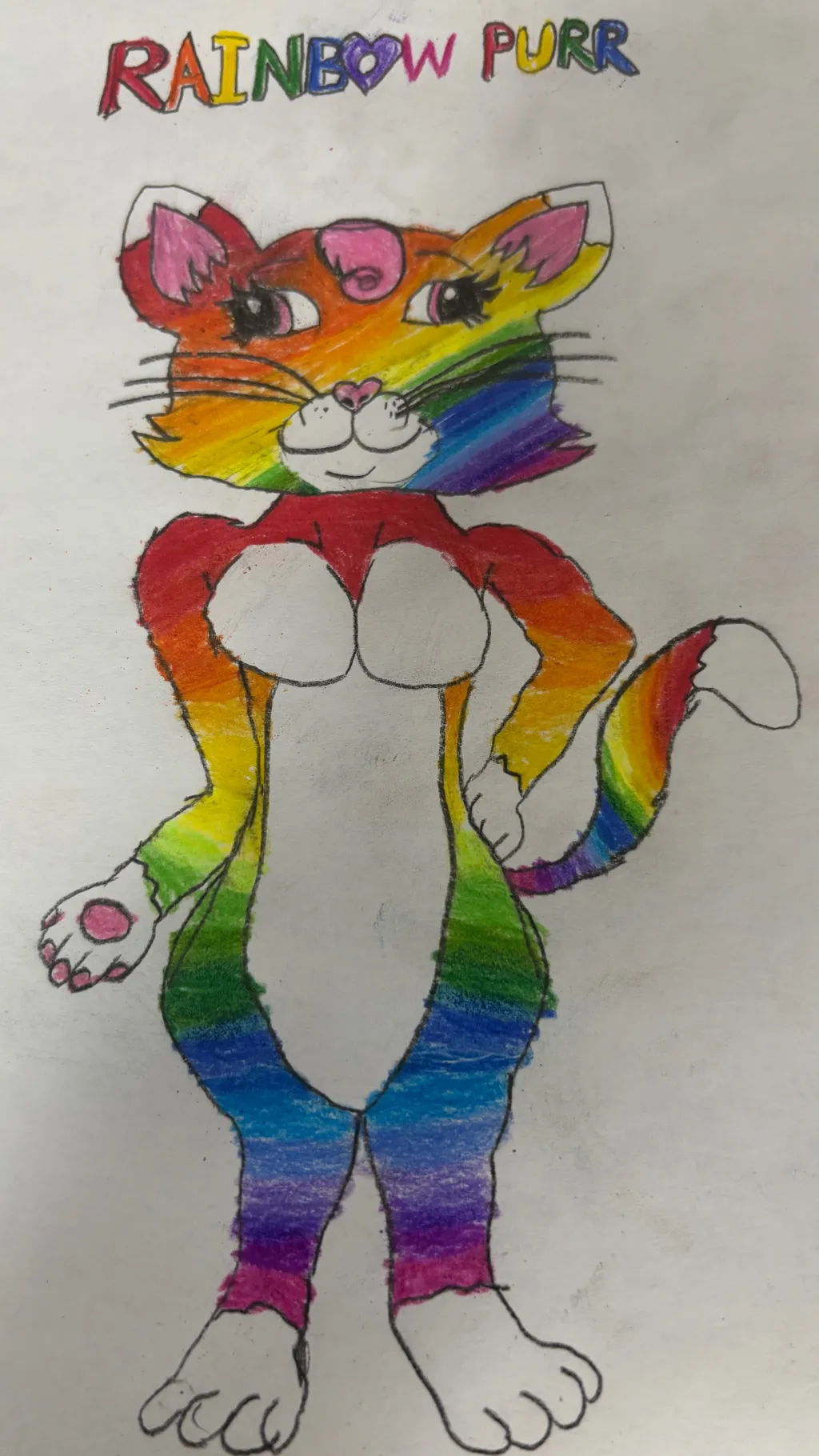 ai character: Rainbow Purr background
