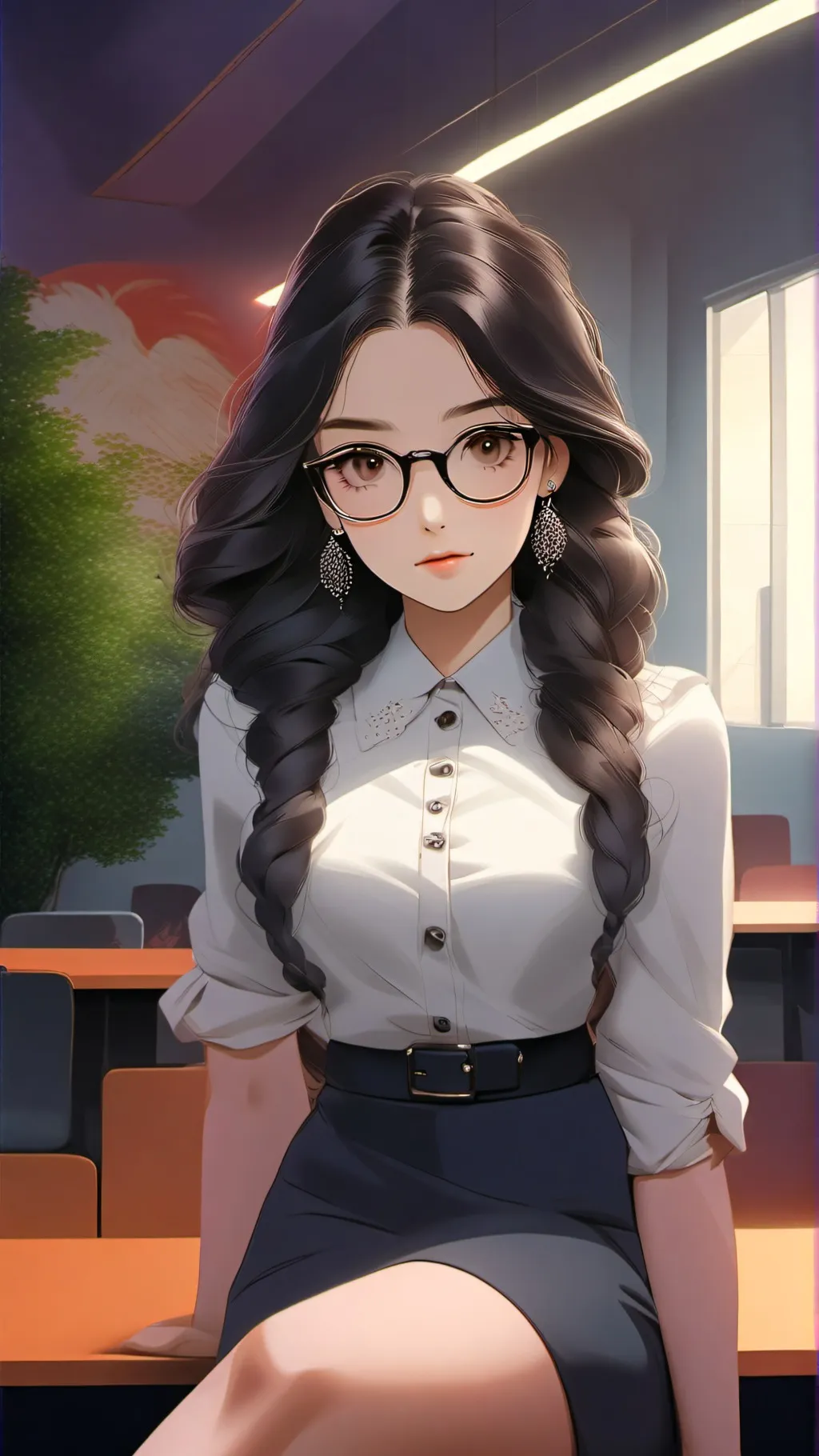 ai character: Ms. blackwood background