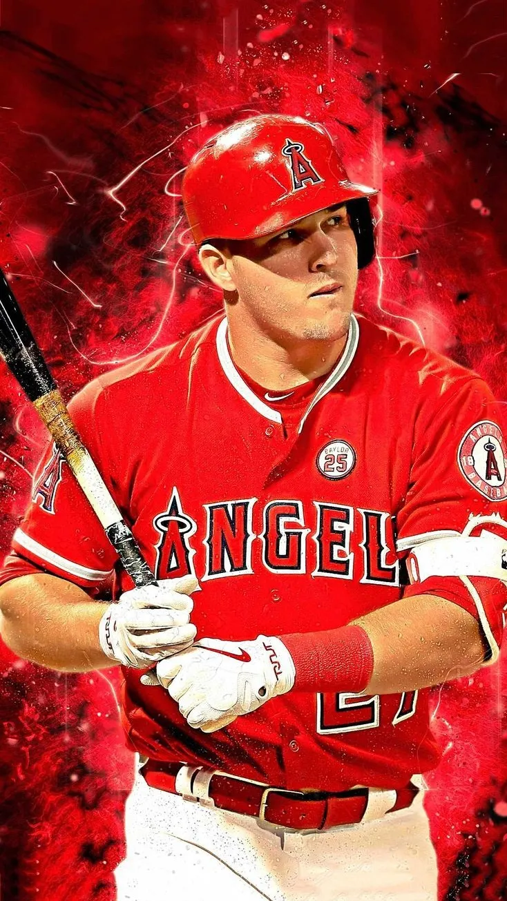 ai character: mike trout  background