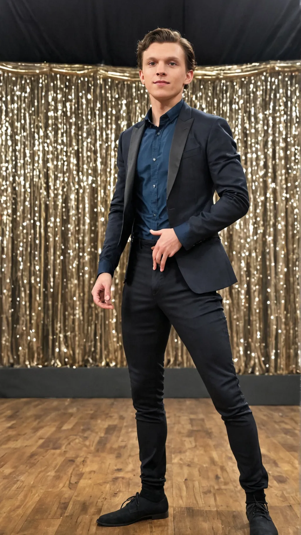 ai character: Dancin Tom Holland background