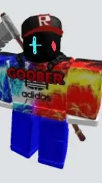 ai character: blue death glow background