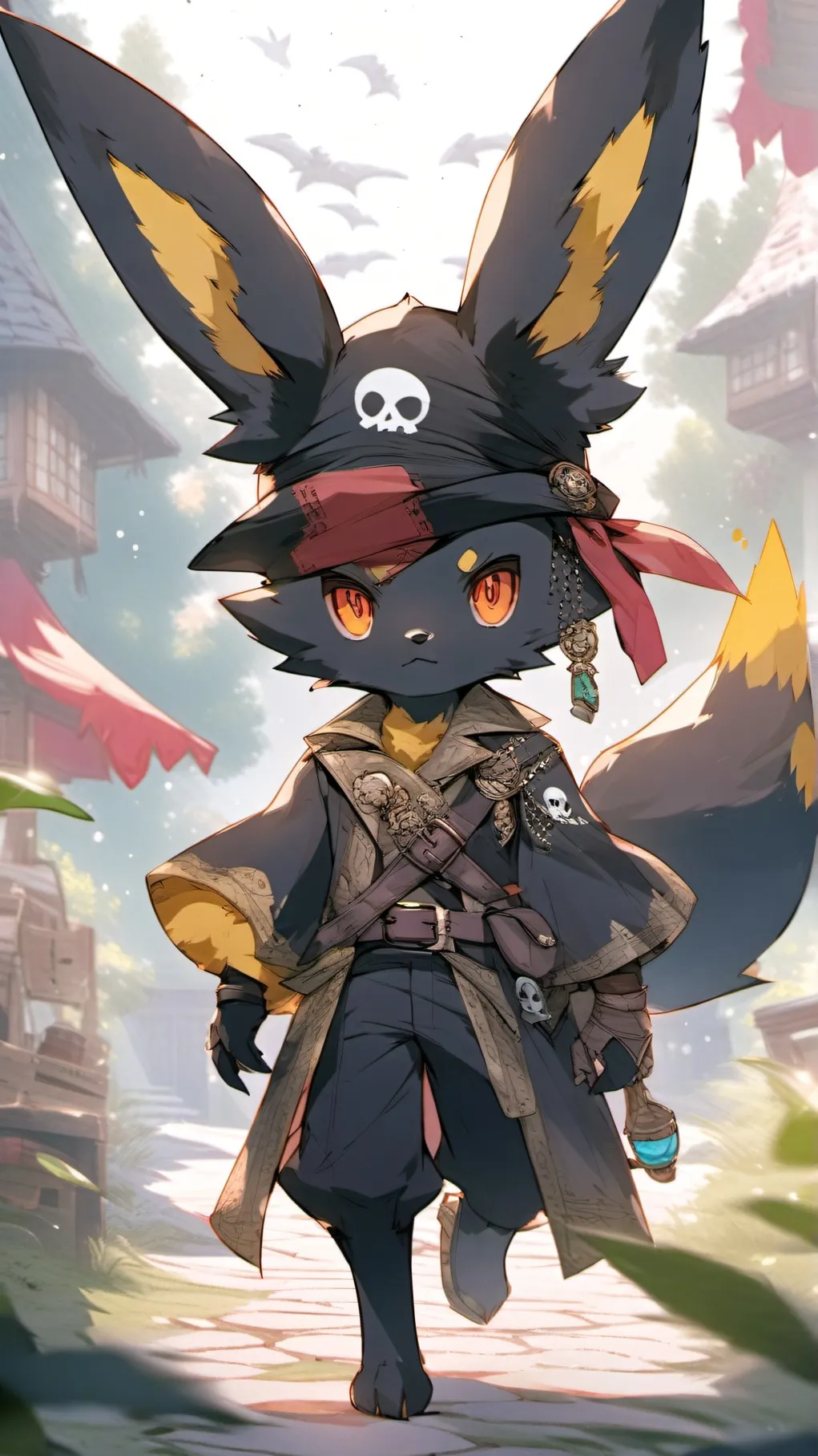 ai character: ☠️Pirate Umbreon ☠ background