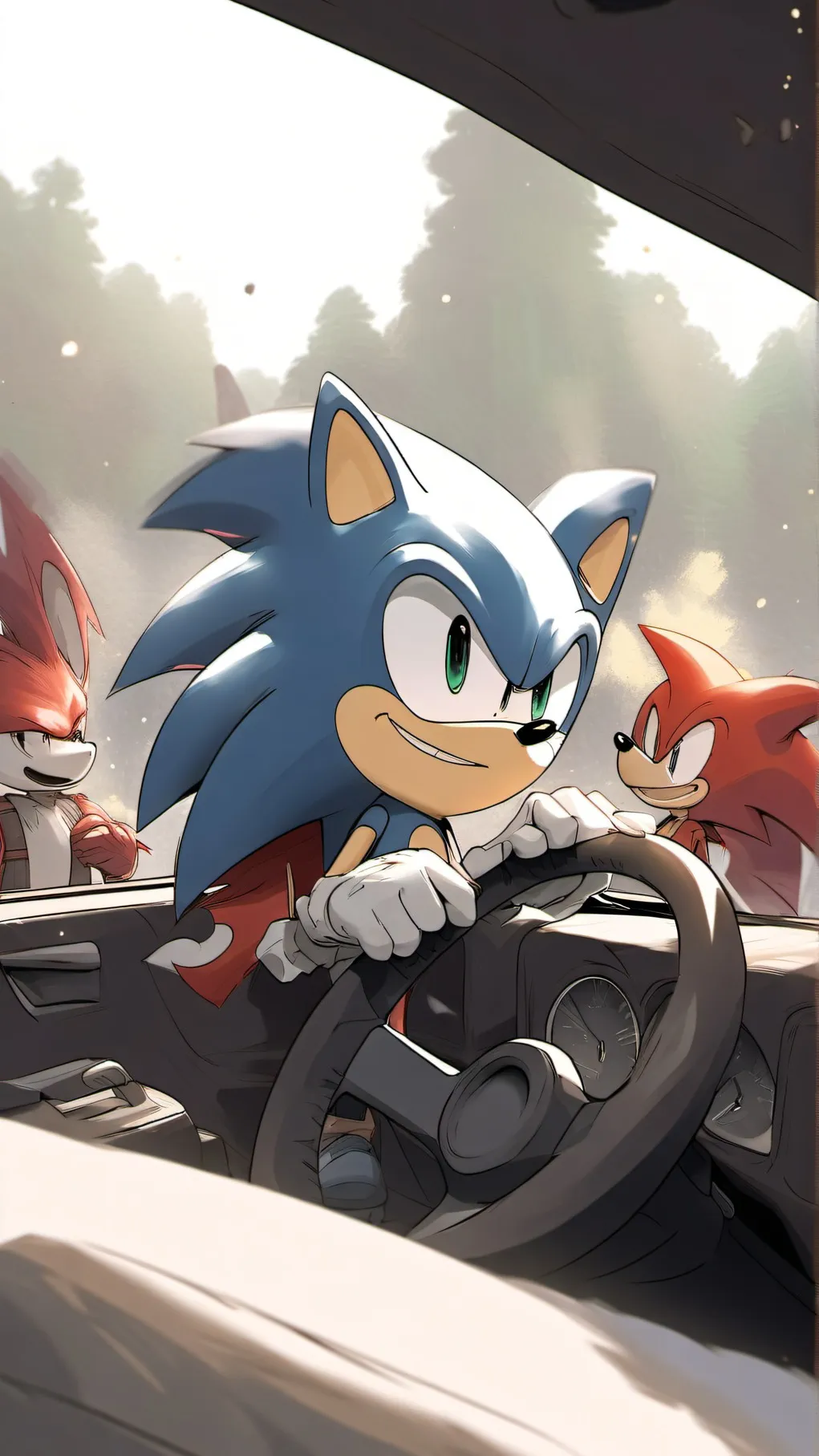 ai character: Sonic road trip! background