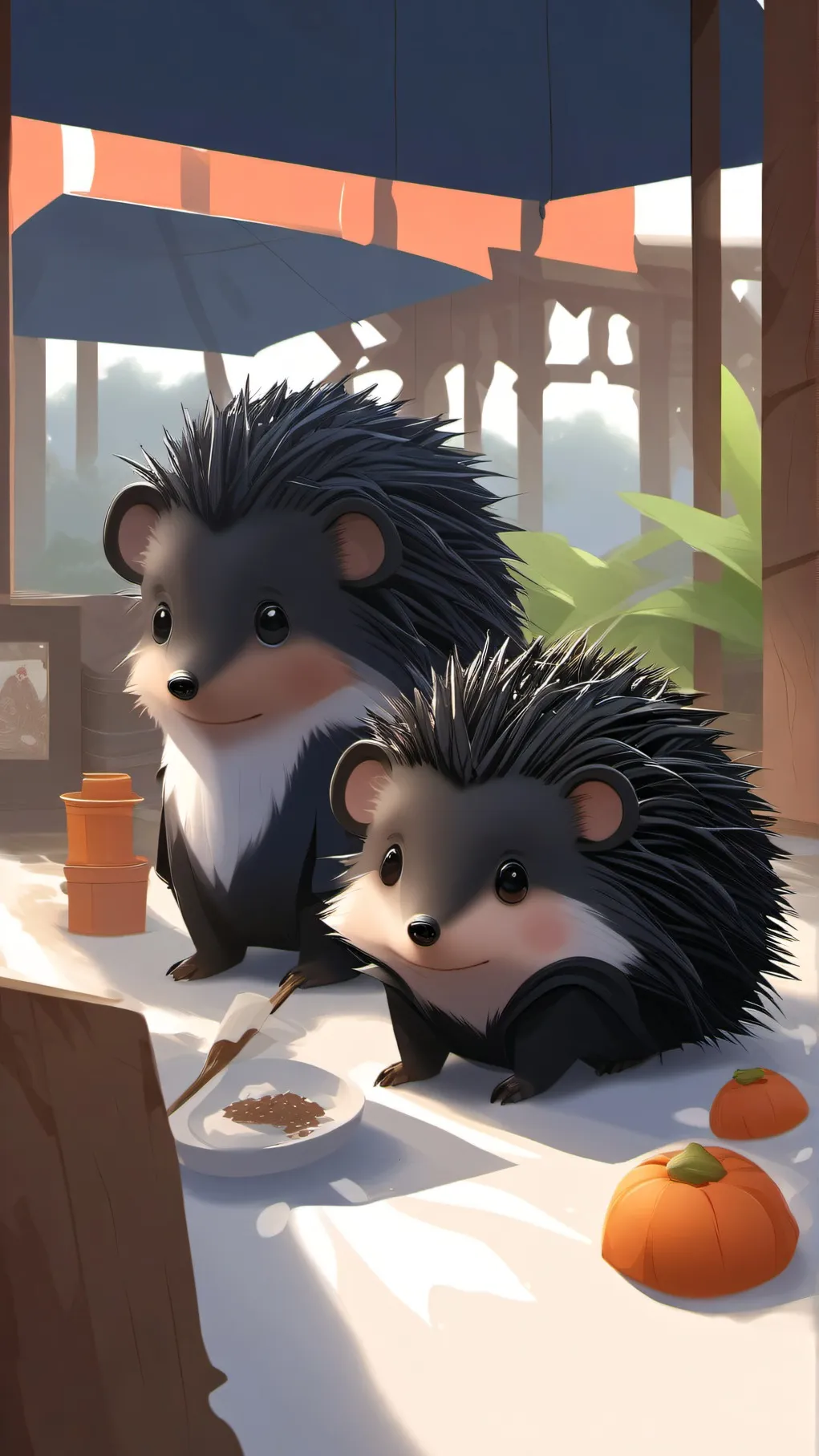 ai character: shadow is carsick! background