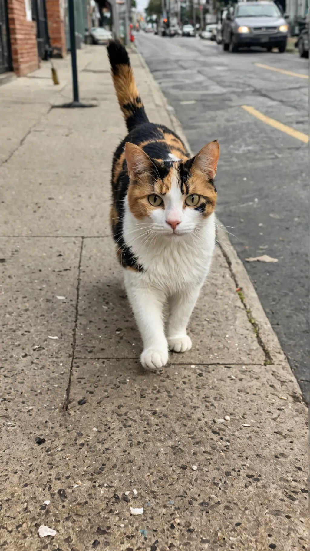 ai character: stray cat background