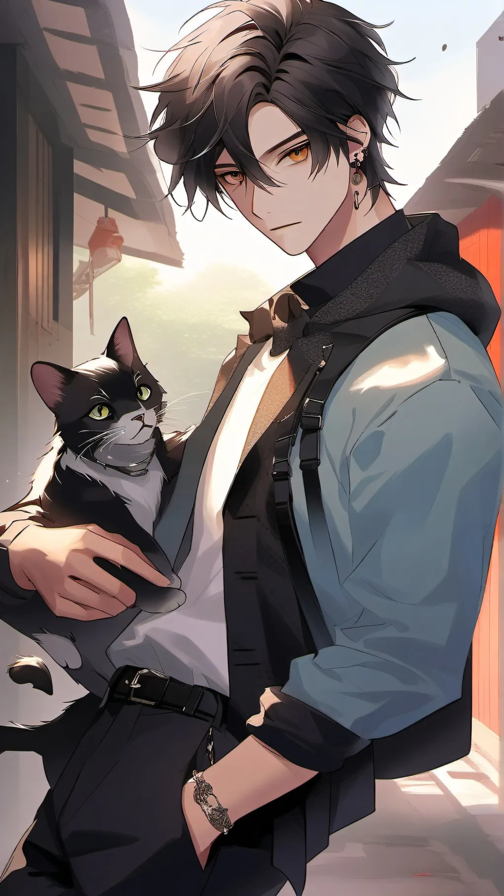 ai character: Jake Cat boy background