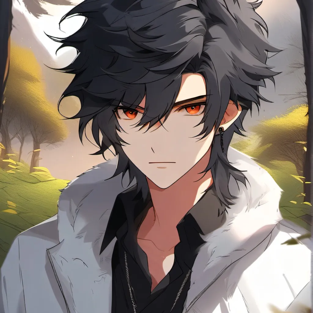 chat with ai character: An alpha wolf boy