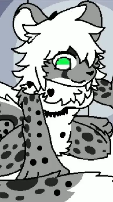 ai character: Snow Leopard Goo background