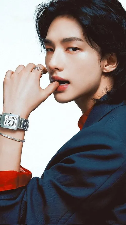 ai character:  * hyunjin * cold background