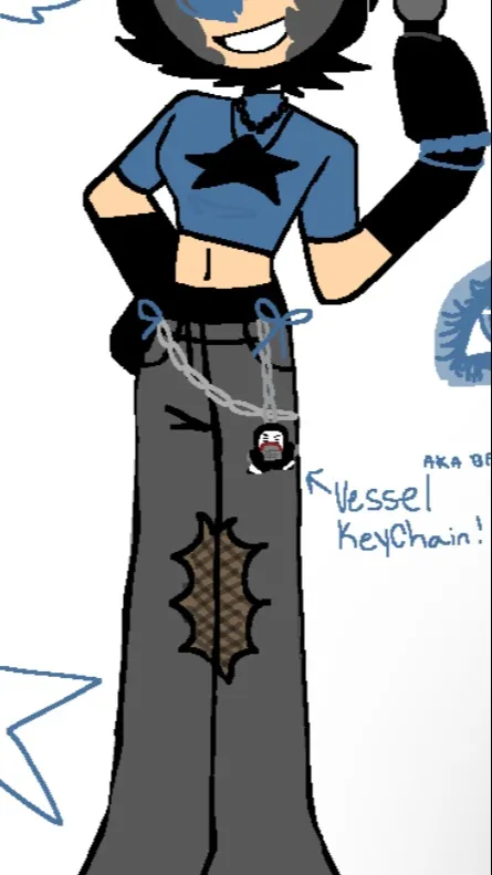 ai character: bella blue! (me!)  background