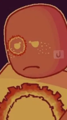 ai character: Fire ring background