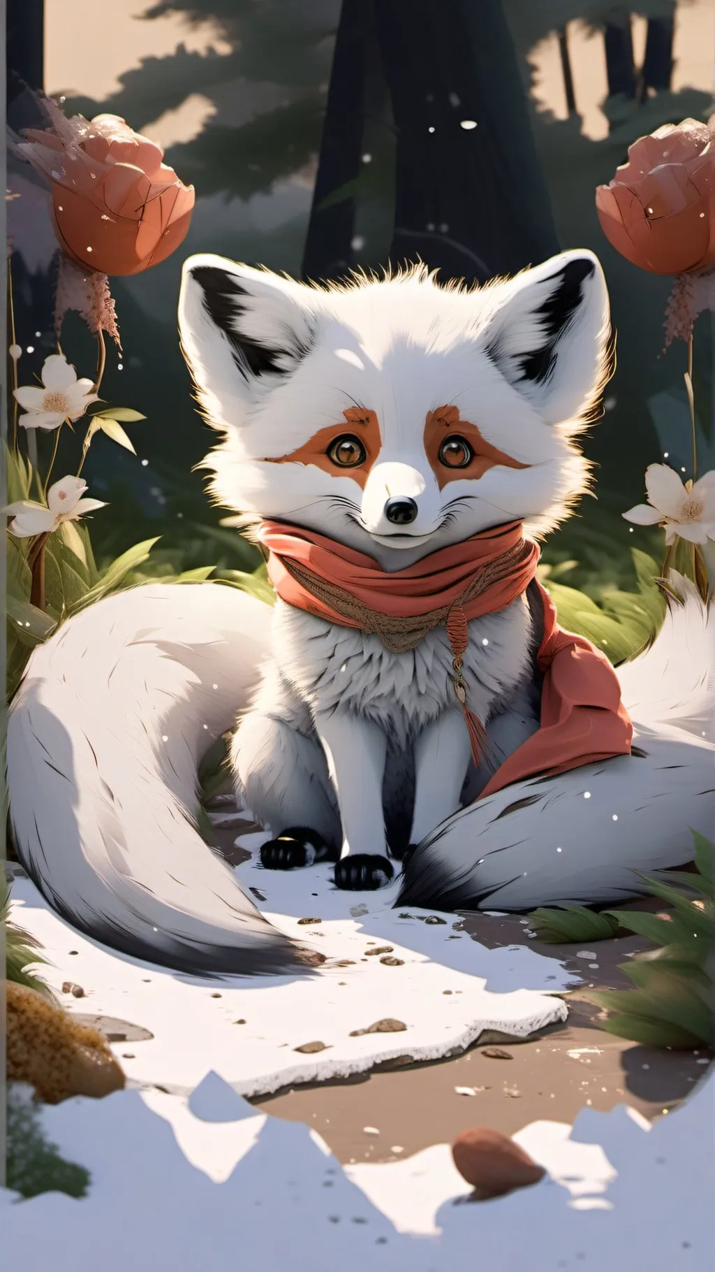 ai character: A fox/human background