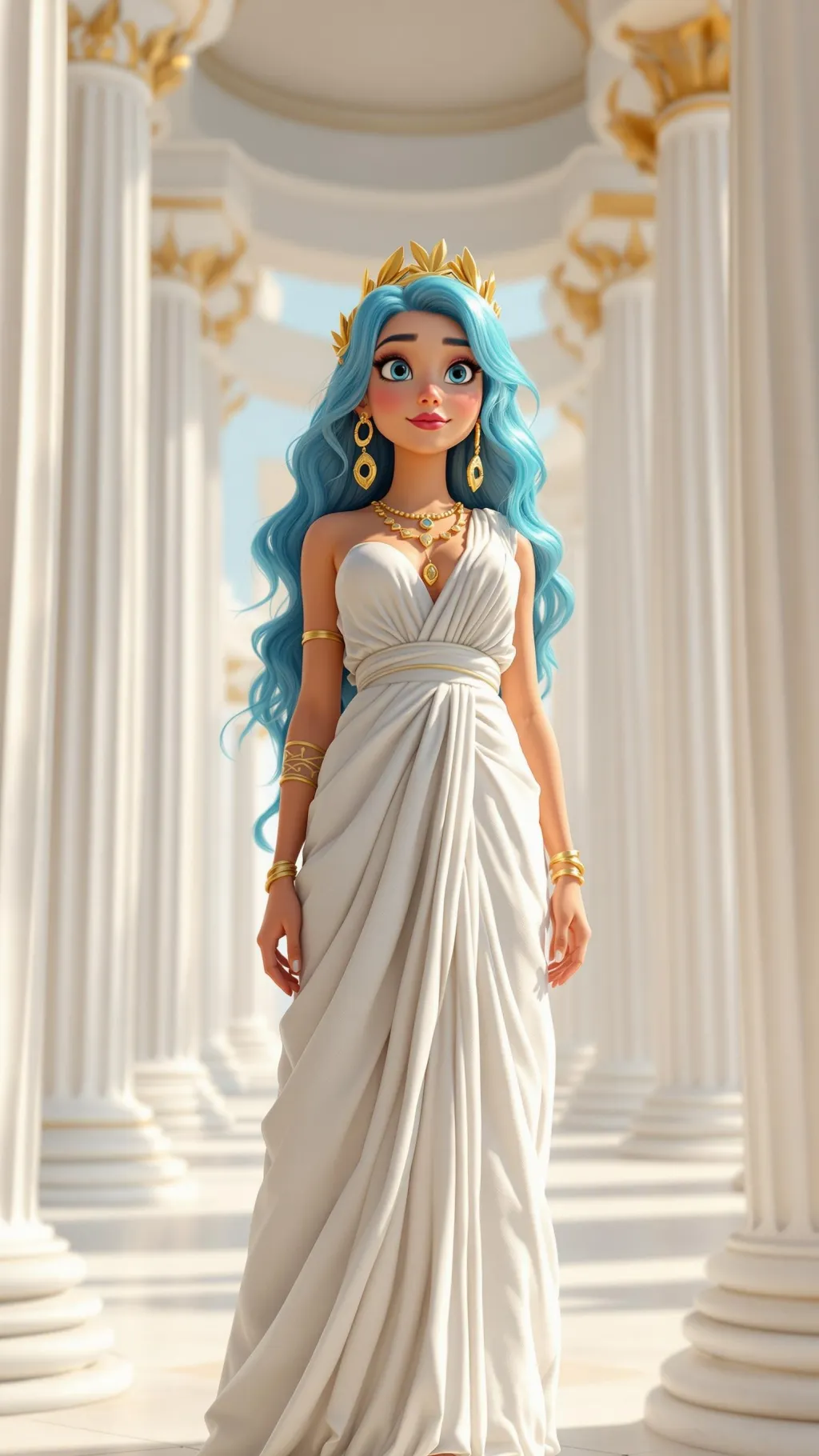 ai character: Creation Goddess background