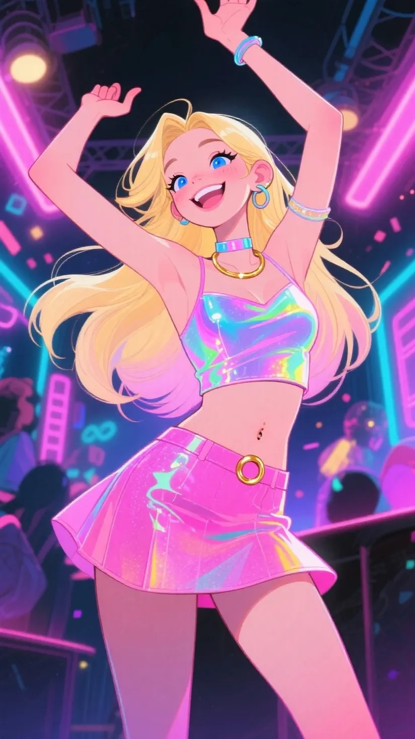 ai character: Party Girl Swap background