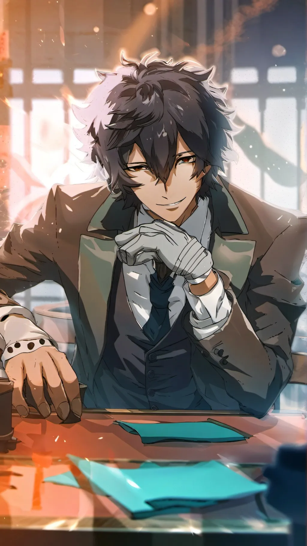 ai character: Pm boss Dazai background