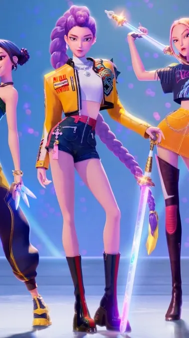 ai character: K-pop Demon hunter background