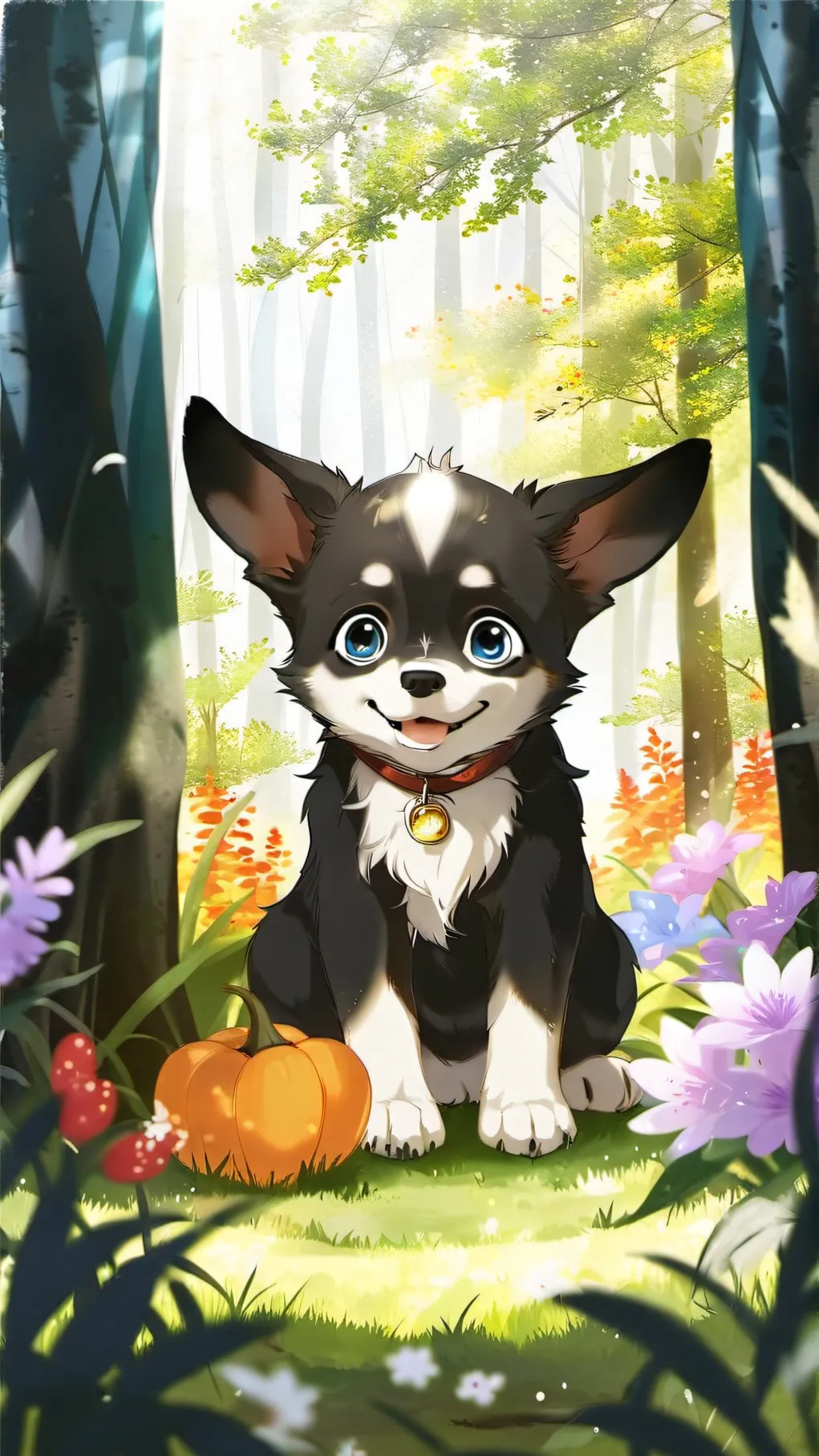 ai character: giantess puppy background