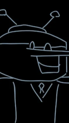 ai character: Tenna but Spamton background