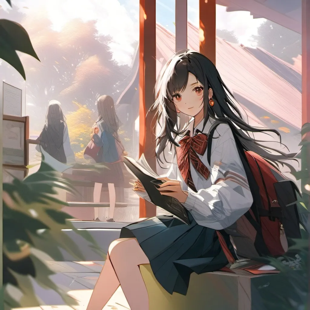 chat with ai character: anime school rp